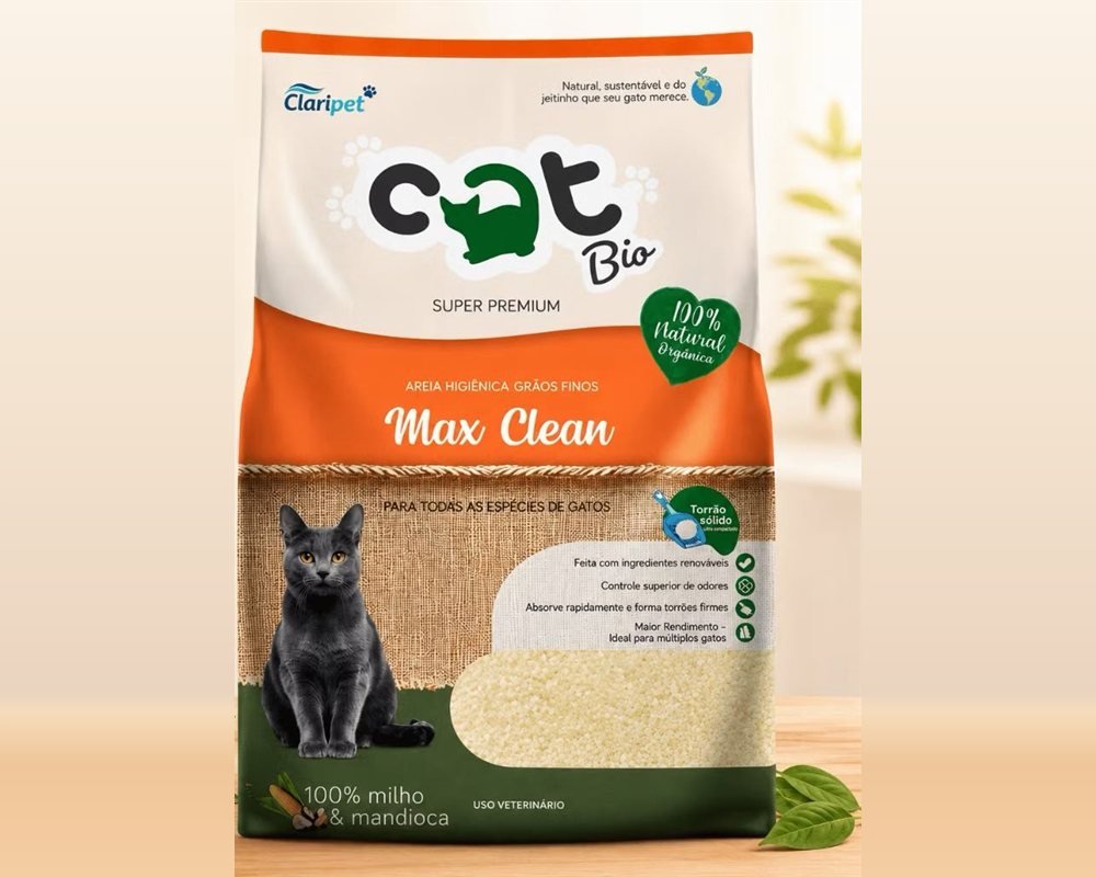 Areia higiênica para gatos